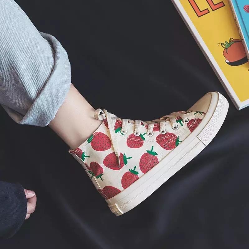 Strawberry Overload Sneakers 🍓☁️ - Sour Puff Shop