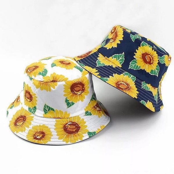 Sunflower reversible bucket hat 🌻💛 - Sour Puff Shop