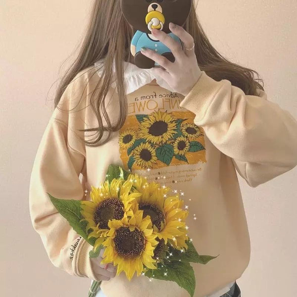 Sunflower Sweatshirt 🌻 - Sour Puff Shop