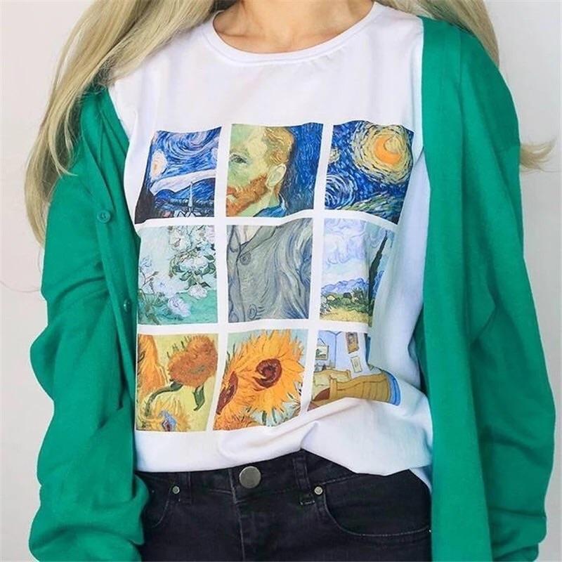 Vincent Van Gogh Collage T-Shirt - Sour Puff Shop